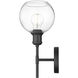 Axel 1 Light 6.5 inch Matte Black Wall Sconce Wall Light in Clear Glass